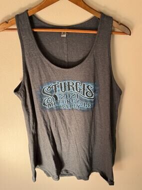STURGIS 2021 Motorcycle Rally Dark Gray Tank Top BIKER Skeleton 81st 2XL